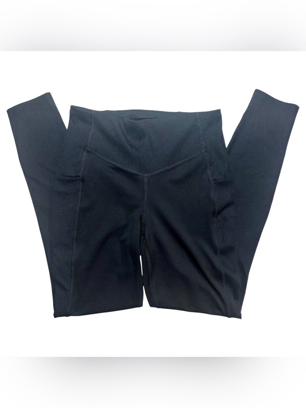 The North Face Black Ribbed High-Waist Leggings with Side Pocket - Picture 4 of 14
